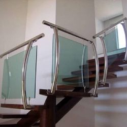 Corrimão de inox com vidro Corrimão de inox com vidro