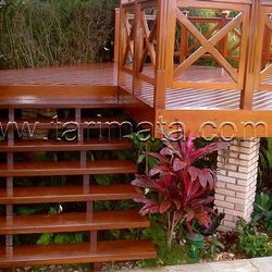 Guarda corpo de madeira para piscina Guarda corpo de madeira para piscina