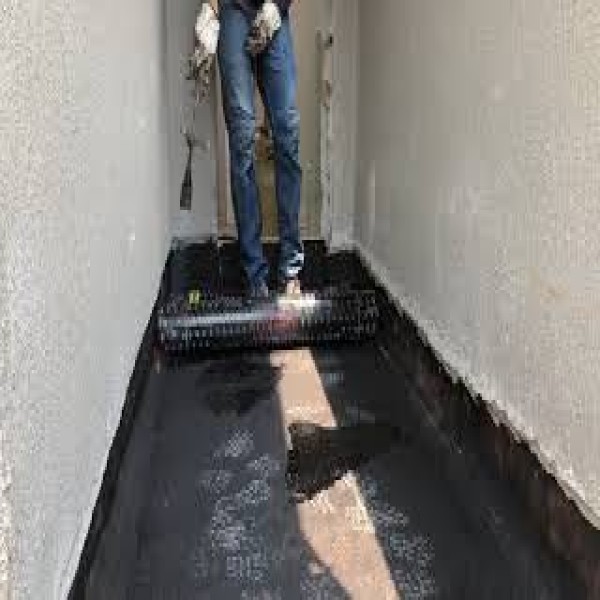 Impermeabilização com manta preta Impermeabilização com manta preta